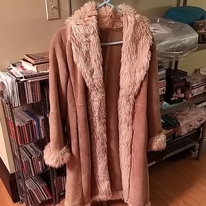 Wilsons Leather calf-length suede coat Sz Large